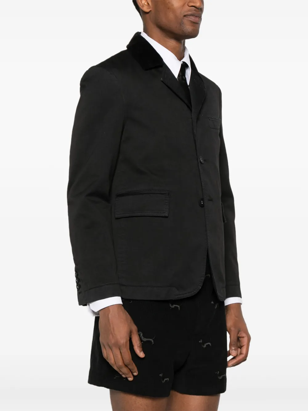 Thom Browne Katoenen jack Zwart