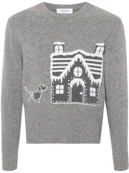 Pull à motif en jacquard - Thom Browne - Modalova
