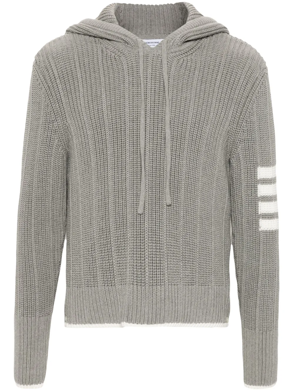 Thom Browne hoodie de canalé | gris | Image 1