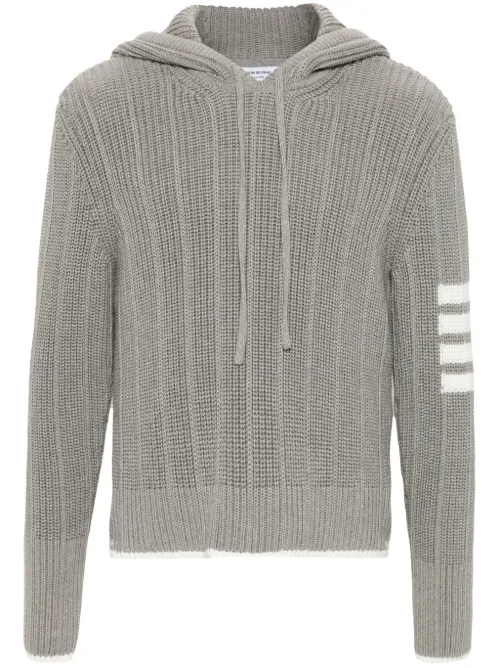 Hoodie en maille nervurée - Thom Browne - Modalova