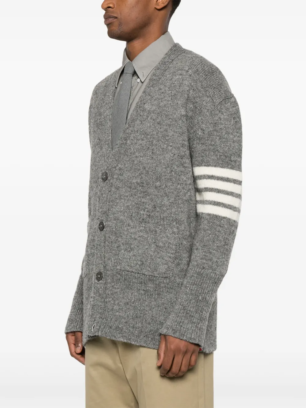 Thom Browne Vest met vier strepen Grijs