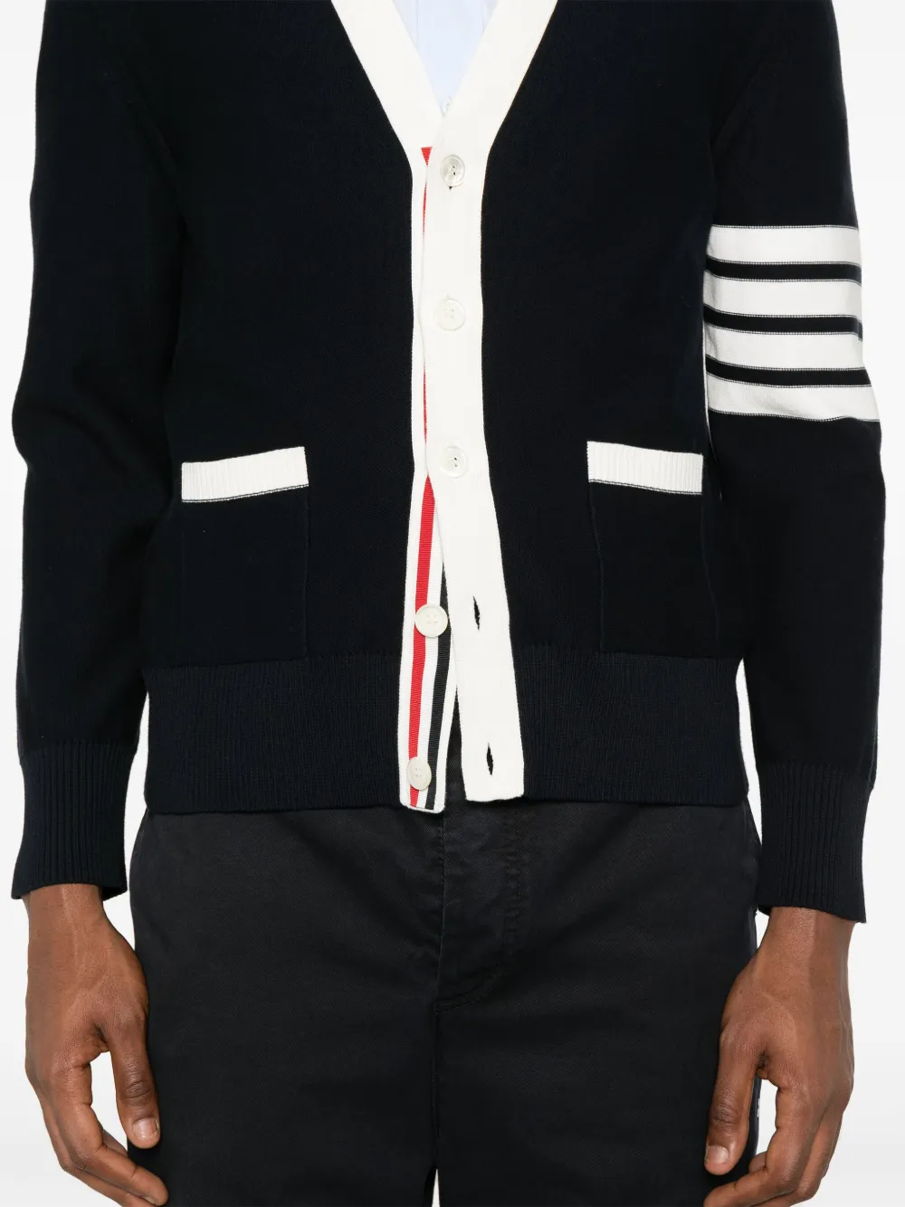 Thom Browne Vest met V-hals Blauw
