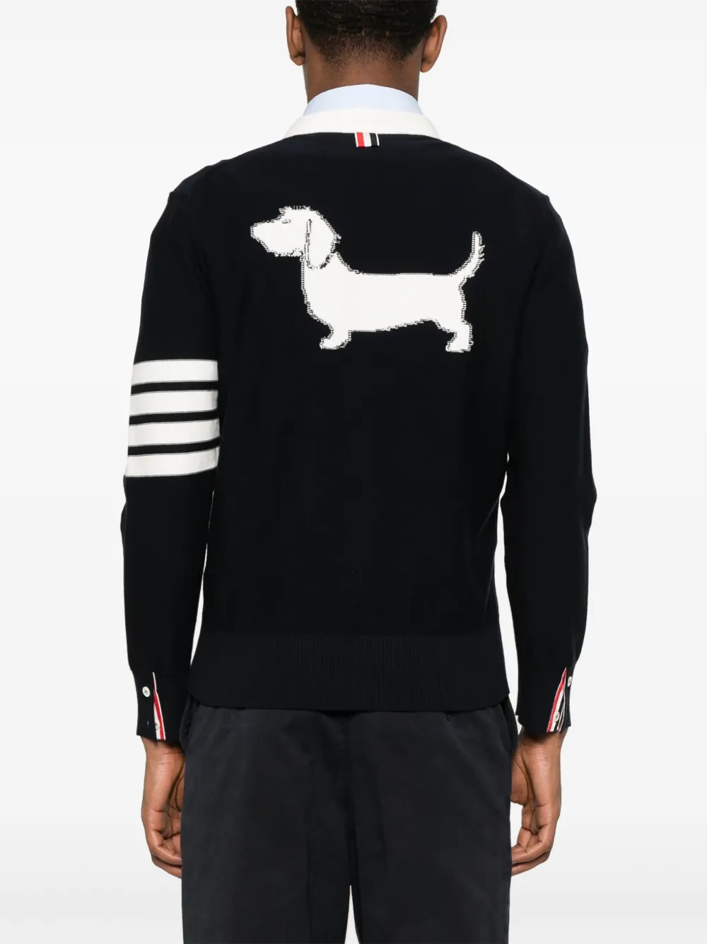 Thom Browne Vest met V-hals Blauw