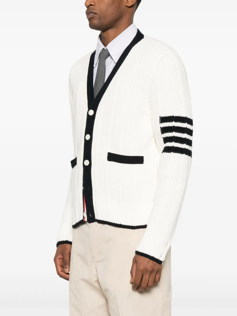 Thom Browne Vest met V-hals Beige