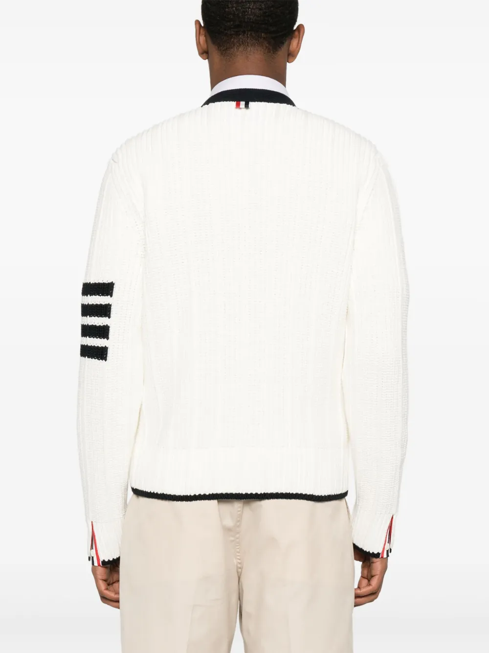 Thom Browne Vest met V-hals Beige