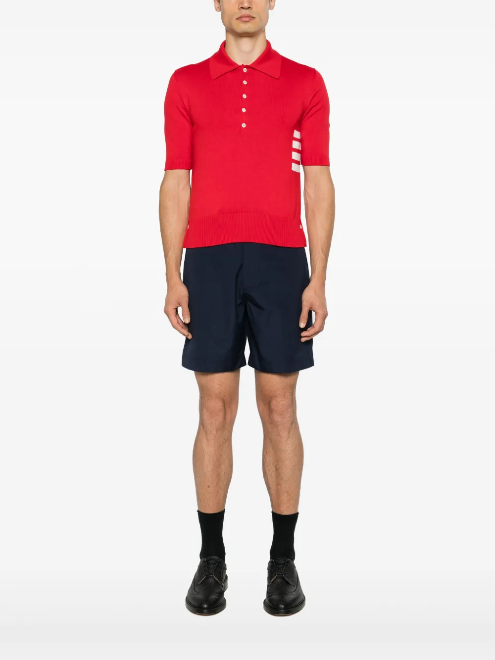 thombrowne Thom Browne Gebreid poloshirt - Rood