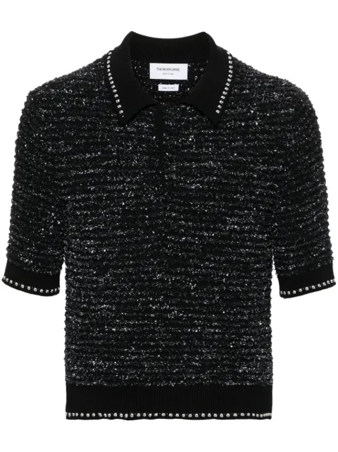 Thom Browne tweed polo shirt 