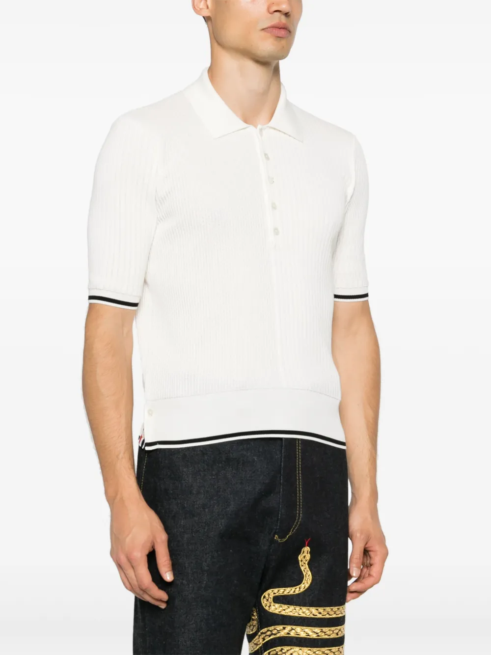 Thom Browne Gestreepte trui Beige