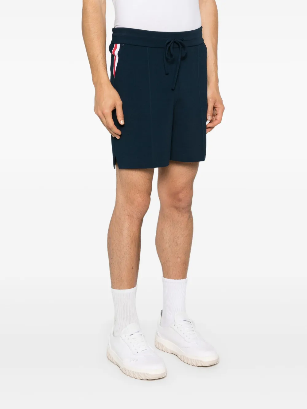 Thom Browne Mid waist trainingsshorts Blauw