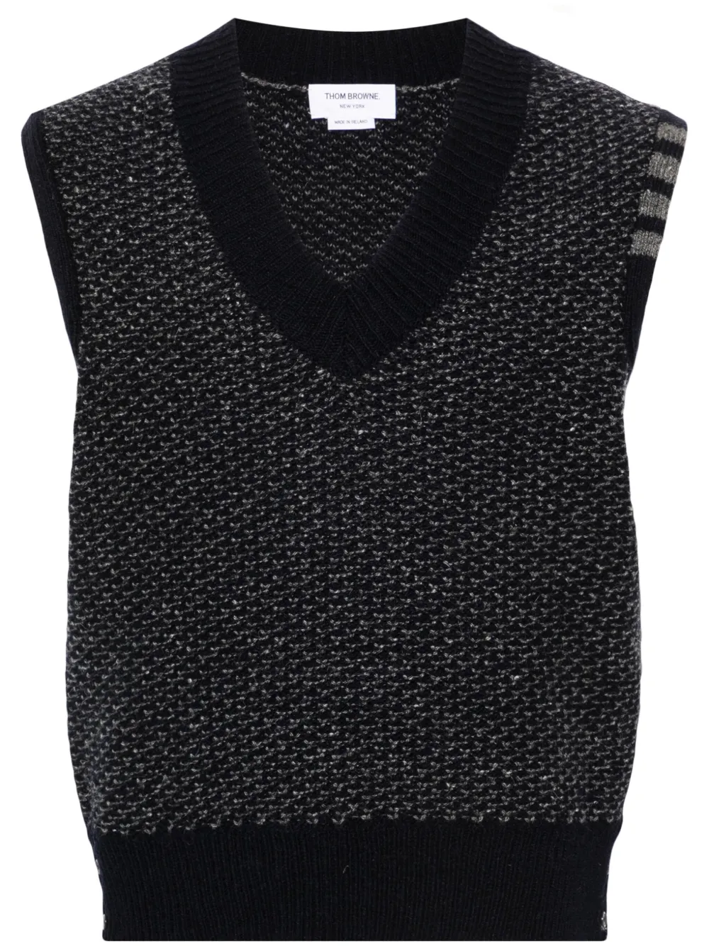 Thom Browne 4-Bar textured-knit vest | Blue | Image 1