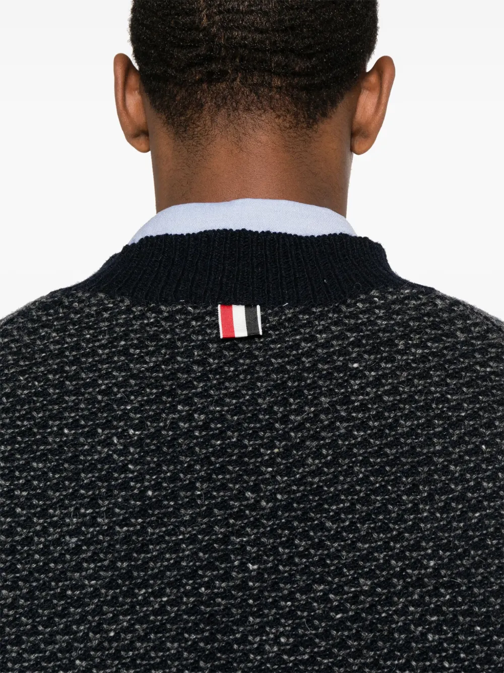 Thom Browne 4-bar Knitted Vest In 蓝色