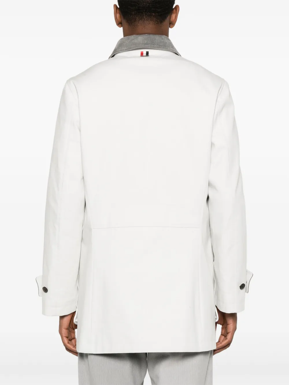 Thom Browne Mantel met enkele rij knopen Grijs