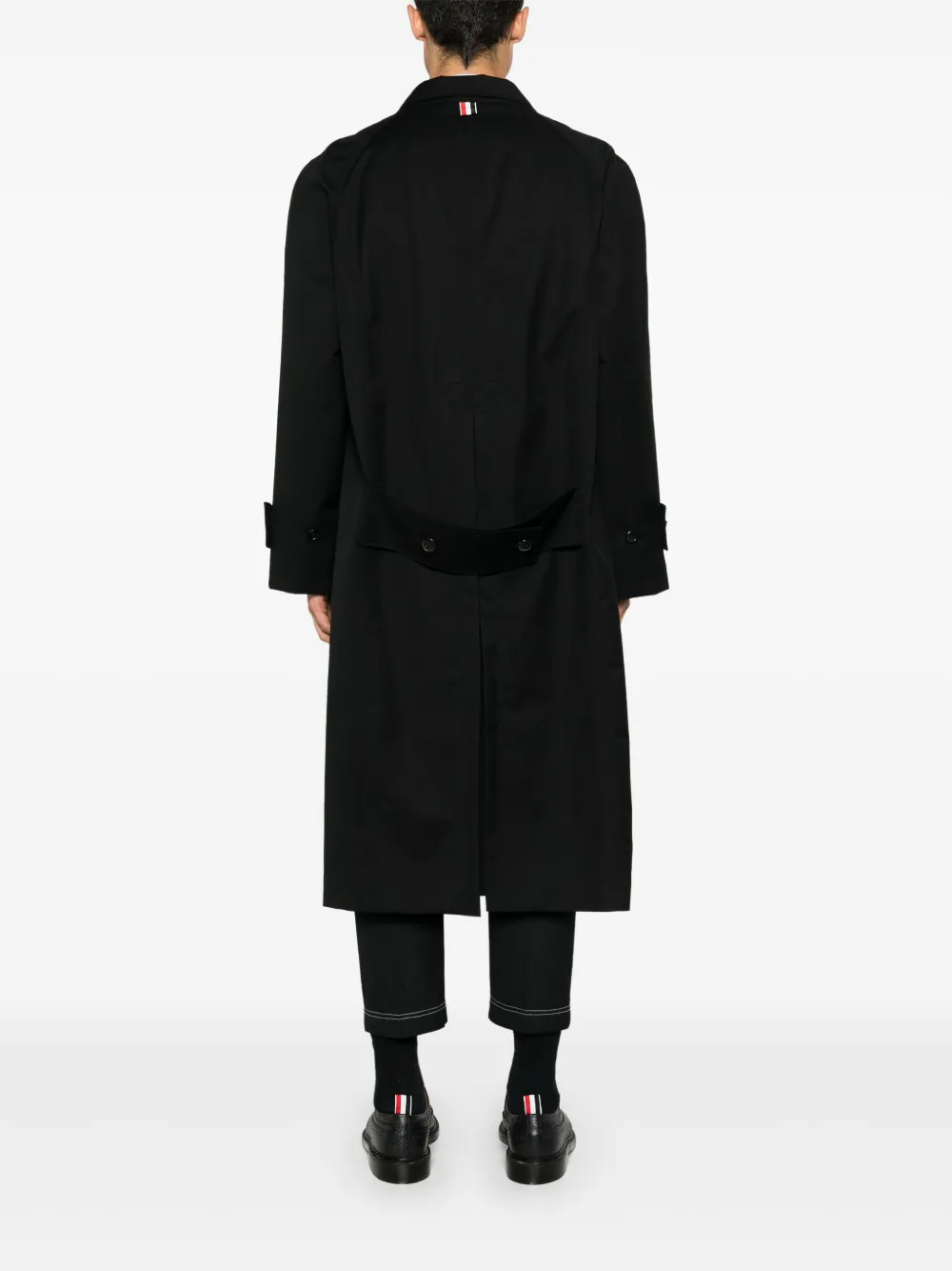 Thom Browne Single-breasted Wool Coat In Black