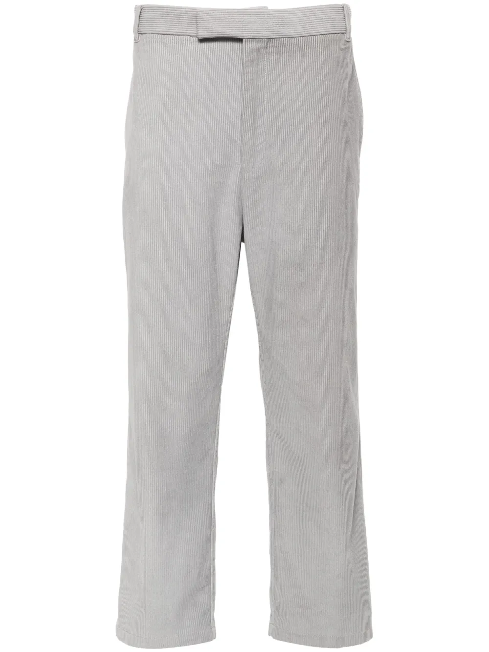 Thom Browne ミッドライズ ストレートパンツ - グレー Thom Browne ミッドライズ ストレートパンツ - グレー