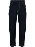 Thom Browne mid-rise tapered chinos - Blue