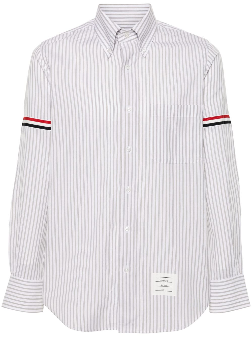 Thom Browne RWB-stripe cotton shirt - White