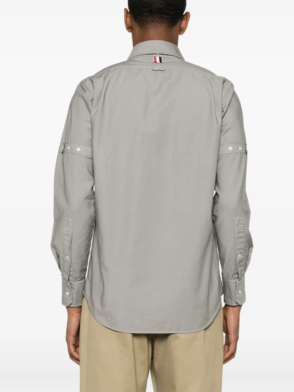 Thom Browne Overhemd met verstelbare armband Grijs