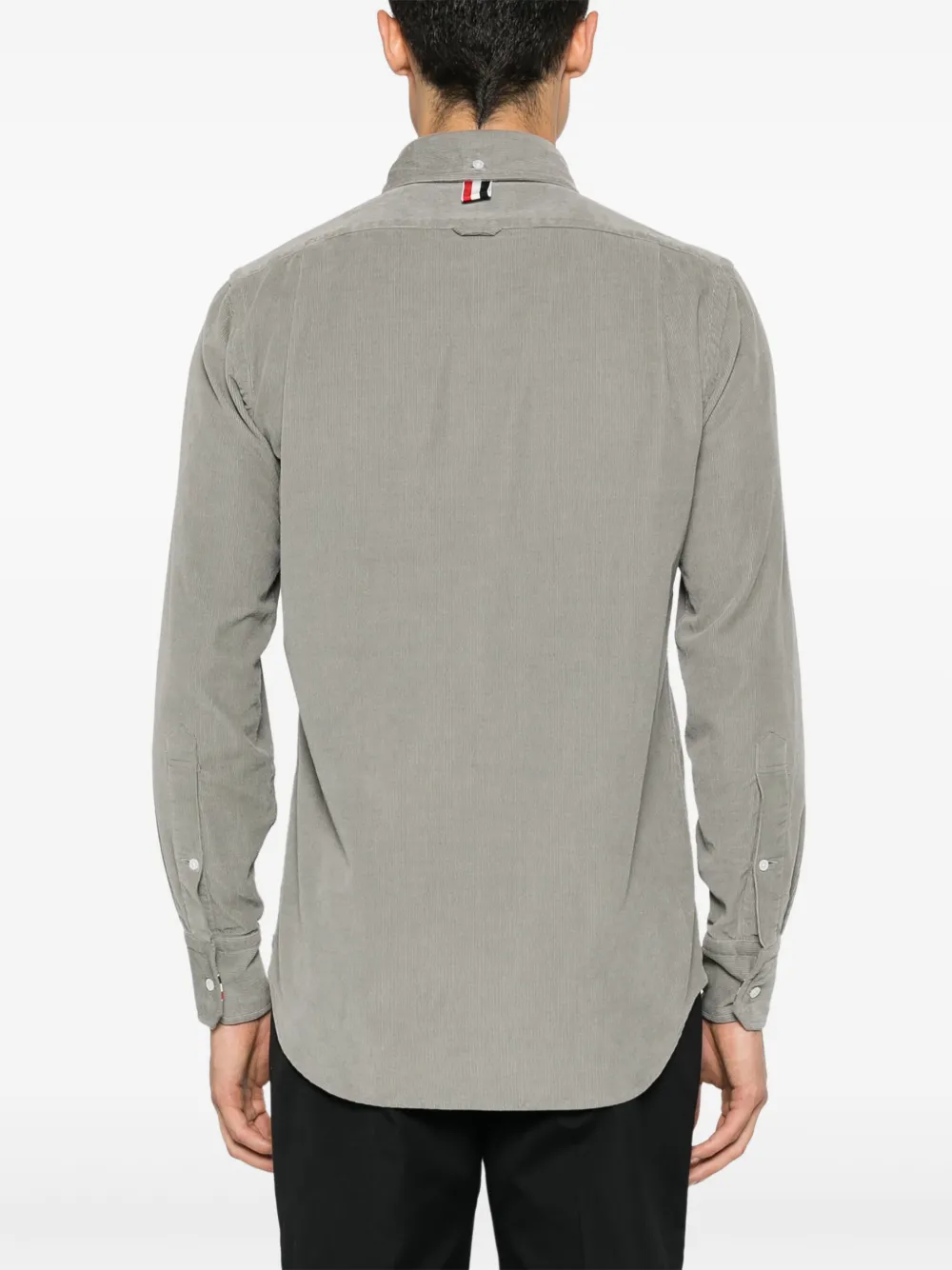 Thom Browne Ribfluwelen overhemd Grijs