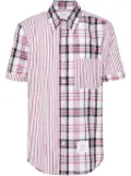 Thom Browne mix-pattern cotton shirt - White
