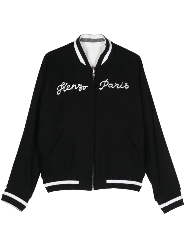 Kenzo Elephant Reversible Bomber Jacket Black FARFETCH CA
