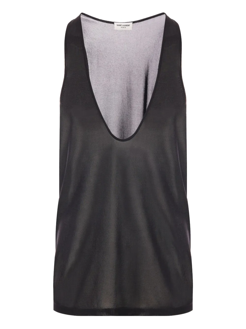 Saint Laurent scoop-neck sleeveless tank top | Black | Image 1
