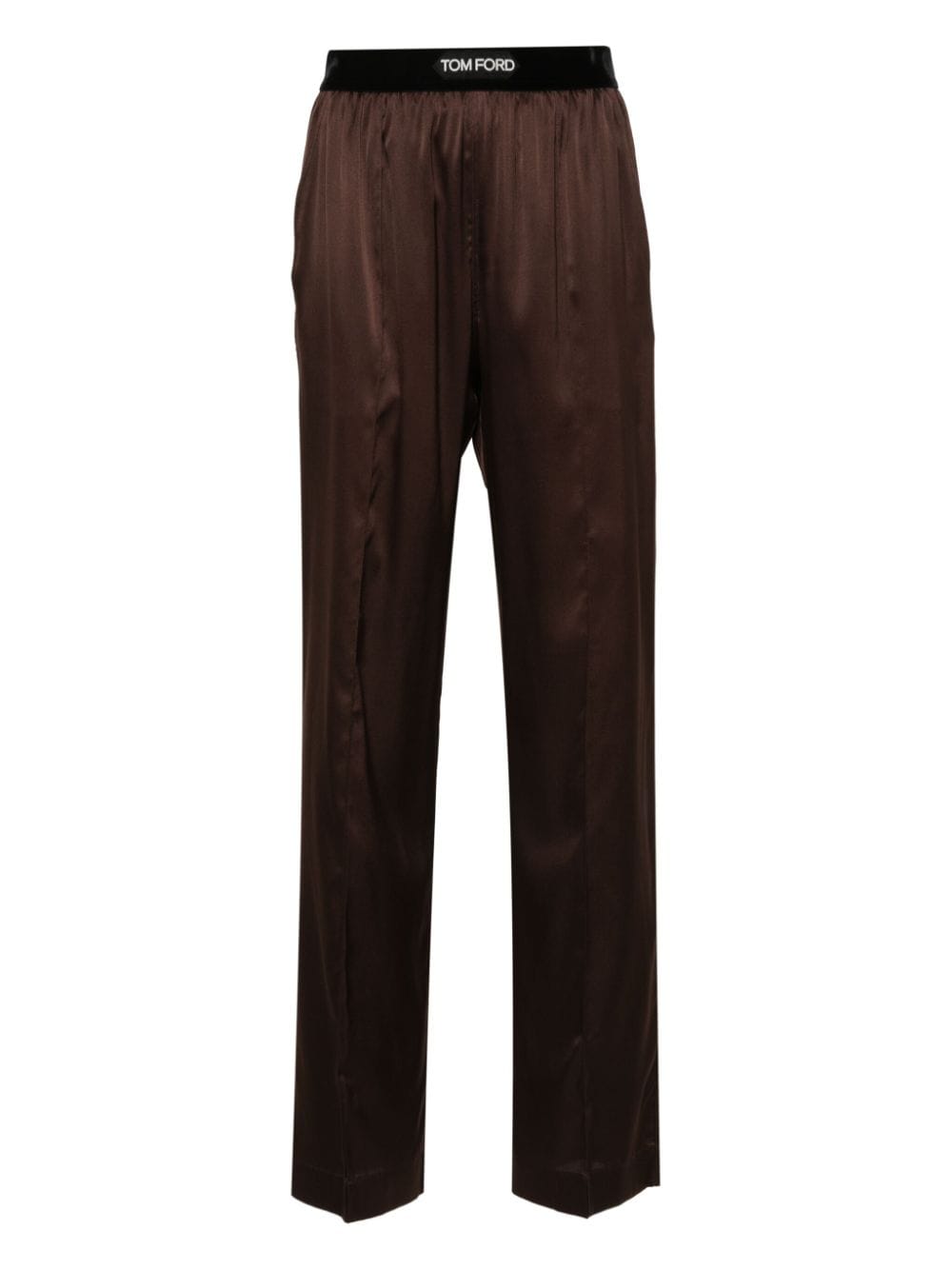 Tom Ford Straight-leg Pyjama Bottoms In Brown