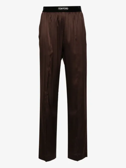 TOM FORD pantalones de seda rectos