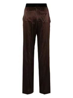 【Tom Ford】Logo サテン パジャマパンツ、ブラック TOM FORD ウィメンズ パジャマパンツ通販 - FARFETCH