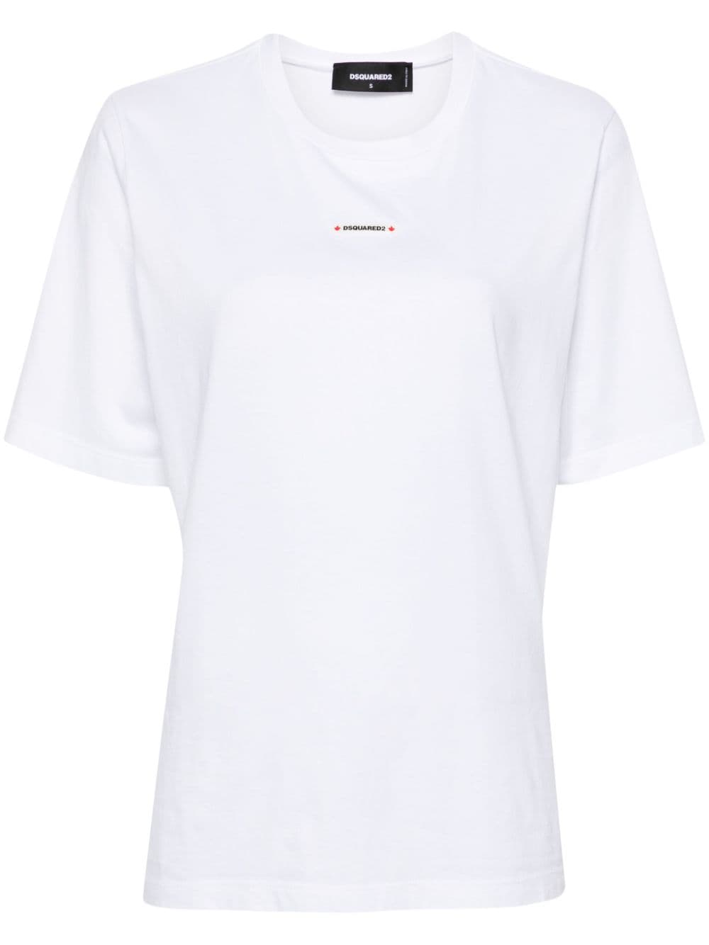 Dsquared2 Logo-appliqué Cotton T-shirt In White