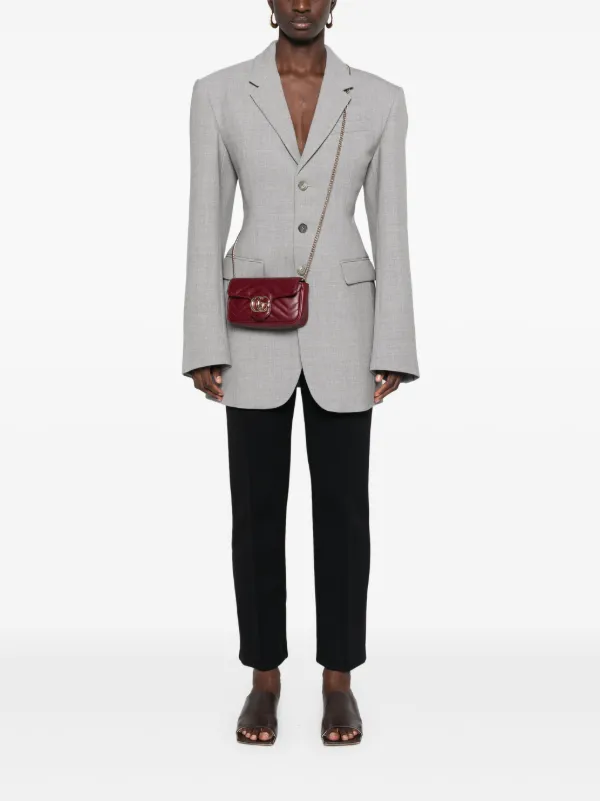 関税負担なし☆GUCCI マーモントスーパーミニクロスボディバッグ グッチ GGマーモント キルティング レザー スーパーミニバッグ