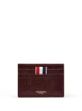 Thom Browne pebble-texture leather card holder - Red