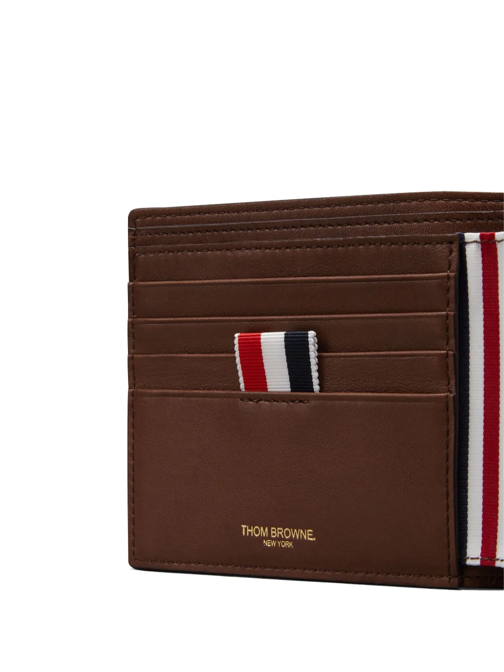 Thom Browne Leren portemonnee Bruin