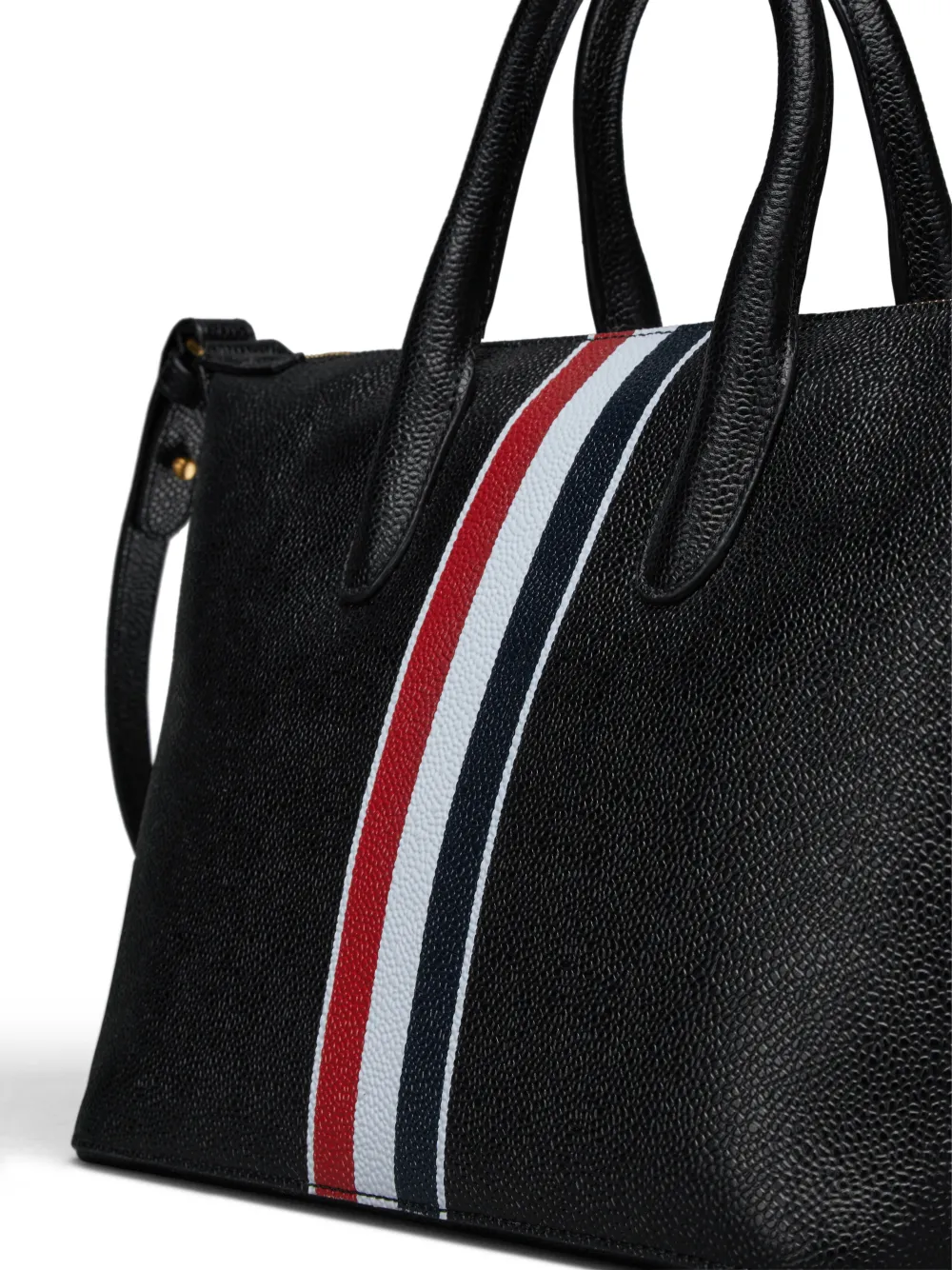 Shop Thom Browne Small Leather Duffle Bag In Black