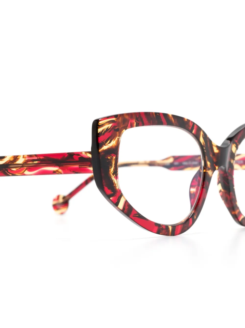  L.a. Eyeworks Rooster Cat-eye Glasses - Brown 