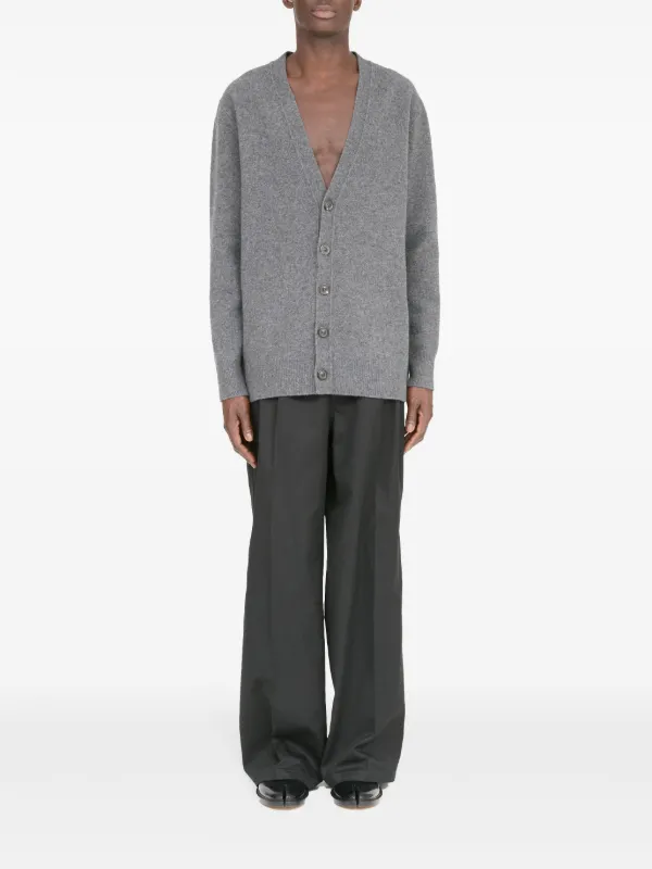 Maison Margiela グレー Vネック カーディガン XS Maison Margiela V