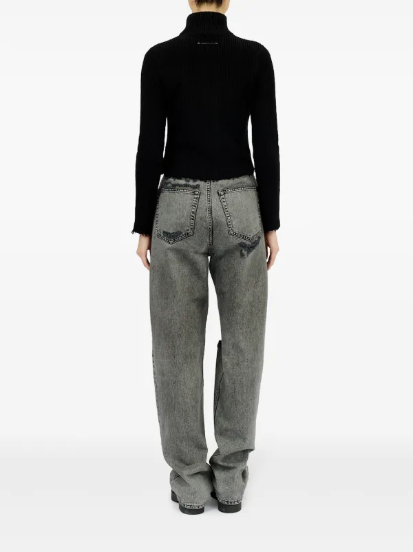 MM6 Maison Margiela ジップアップ カーディガン | ブラック | FARFETCH JP