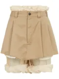 Maison Margiela frayed-hem layered shorts - Black