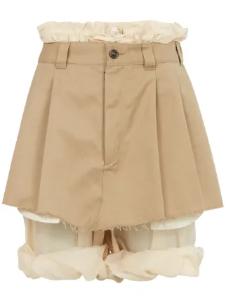 Maison Margiela レイヤード ショートパンツ | ブラック | FARFETCH JP