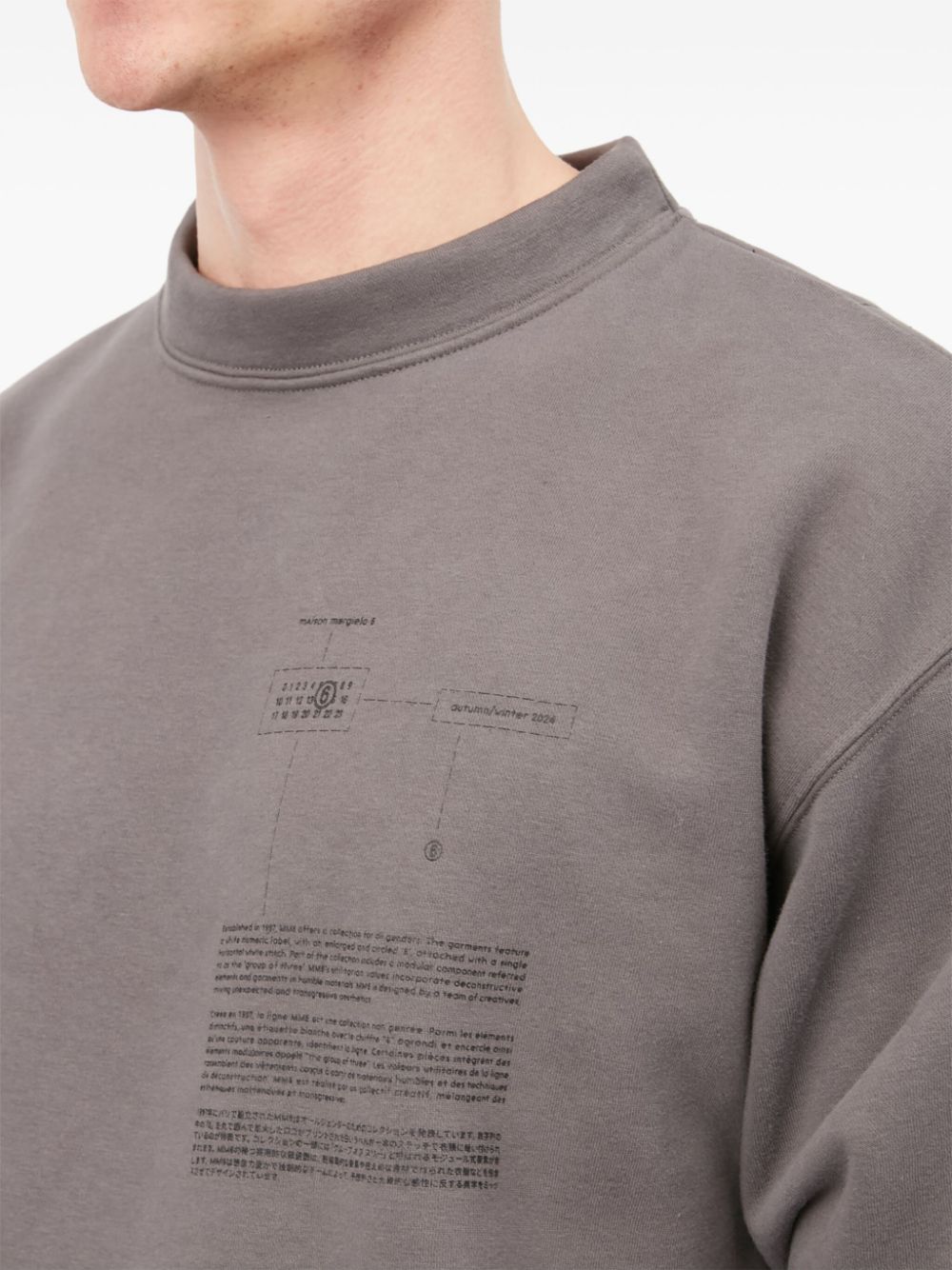 MM6 Maison Margiela text-print jersey sweatshirt Men