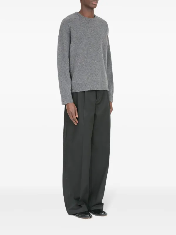 Maison Margiela crew-neck Wool Sweater | Grey | FARFETCH