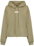 MM6 Maison Margiela Numeric raw-cut-hem hoodie - Neutrals