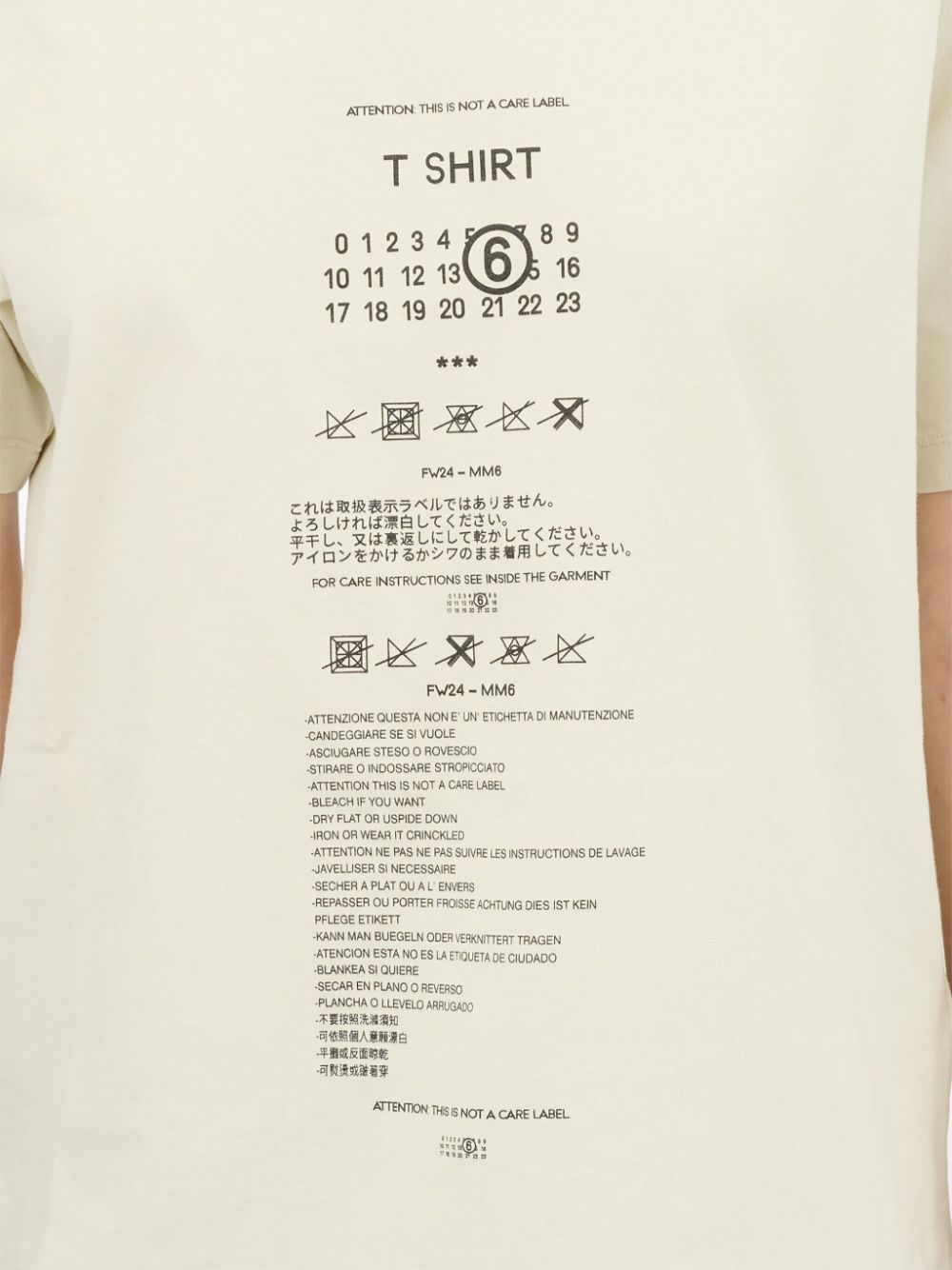 MM6 Maison Margiela Care Label-print cotton T-shirt Women