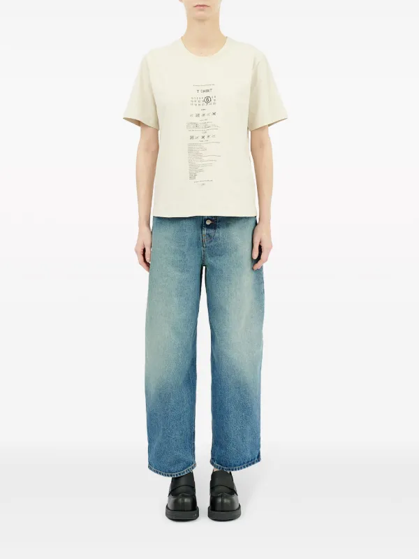 MM6 Maison Margiela Care Label-print Cotton T-shirt