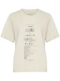 MM6 Maison Margiela Care Label-print cotton T-shirt - Neutrals