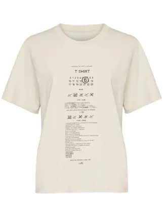 MM6 Maison Margiela Care Label Tシャツ | ニュートラル | FARFETCH JP