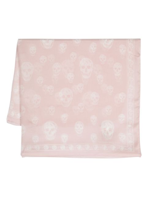 Alexander McQueen skull-print silk scarf Women