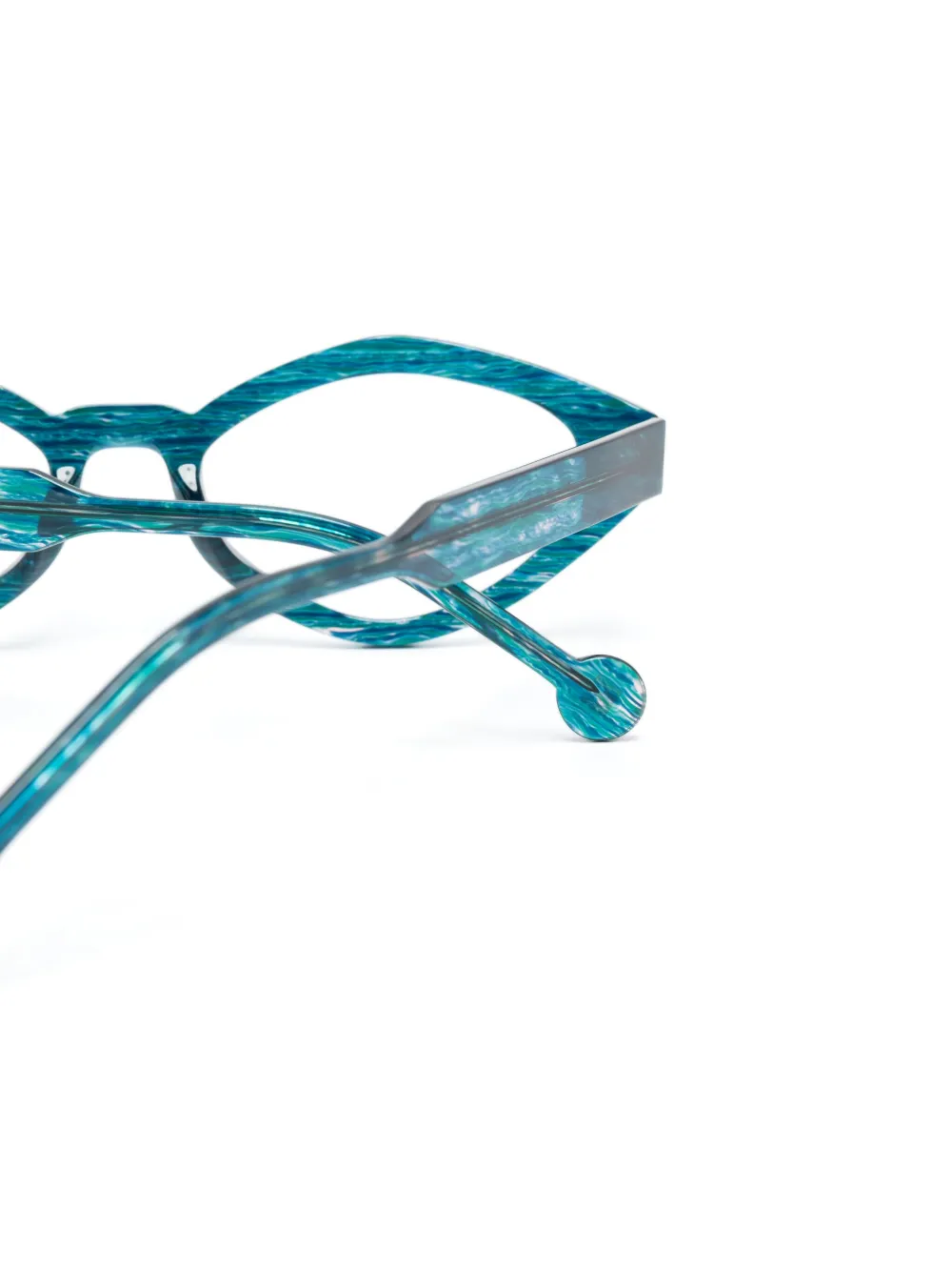  L.a. Eyeworks Cowrie Oval-frame Glasses - Blue 