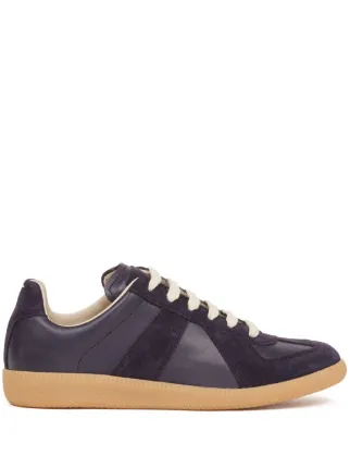 Maison Margiela Replica Leather Sneakers | Purple | FARFETCH
