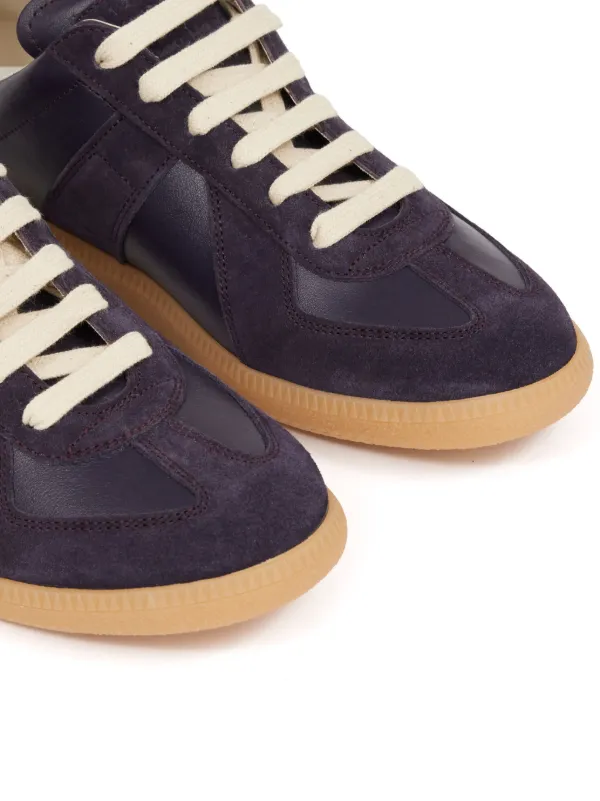 Maison Margiela Replica Leather Sneakers | Purple | FARFETCH