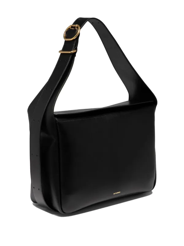 Jil Sander レザーショルダーバッグ | ブラック | FARFETCH JP